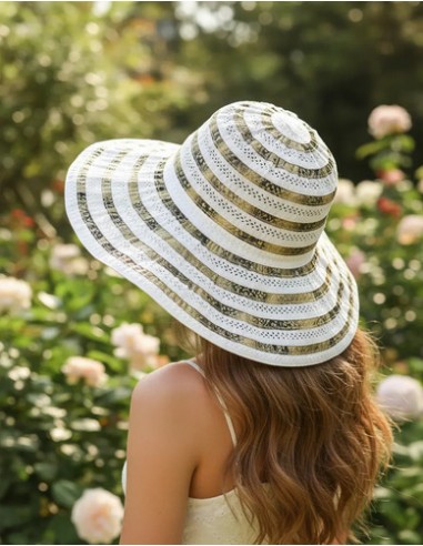Sombrero Ala Ancha Cintas De Reptil...