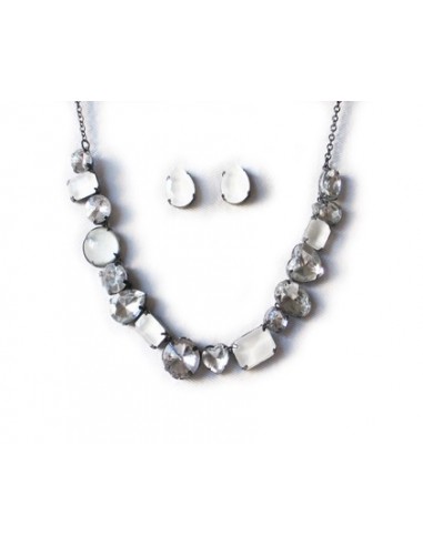 COLLAR PLATEADO PIEDRAS DIFERENTES |...