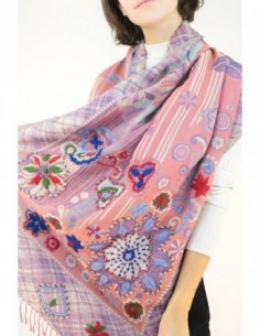 PASHMINA FLOREADA BORDADA...
