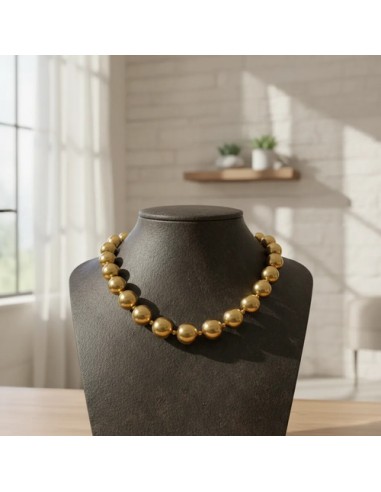 Collar Corto Cadena Simil Perlas...