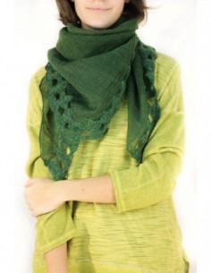 CHAL PURA LANA BORDES TEJIDOS