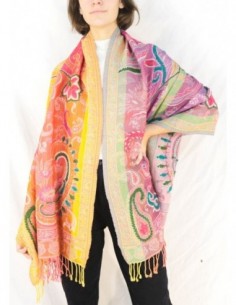 PASHMINA BORDADA PURA LANA