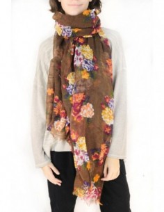 PASHMINA FLOREADA PURA LANA