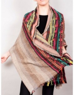 PASHMINA PURA LANA BORDADA