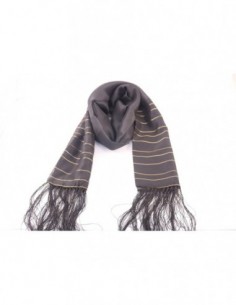 CHALINA RAYADA CON FLECOS...