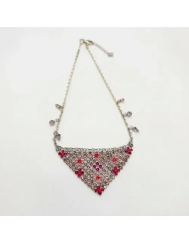 Collar Cadena Triangular Con Strass...