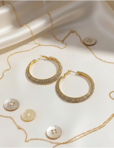 Aros Redondos Metal Strass Importados...
