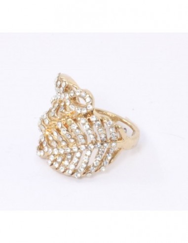 ANILLO HOJITAS CON STRASS