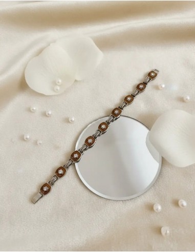 Pulsera Oliva Metal Con Brillitos...