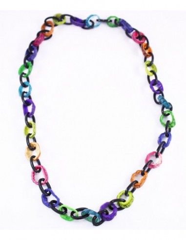 COLLAR ESLABONES RESINA MULTICOLOR
