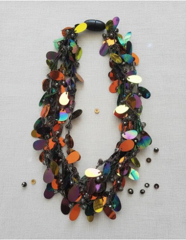 Collar Lentejuelas Ovales Importados...