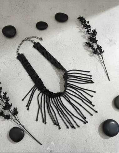 Collar Gargantilla Con Flecos De...
