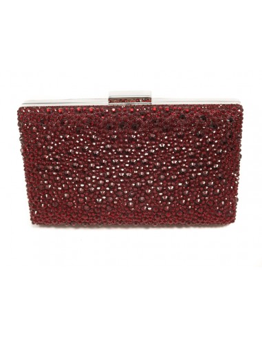 CLUTCH RECTANGULAR STRASS PURPURINA