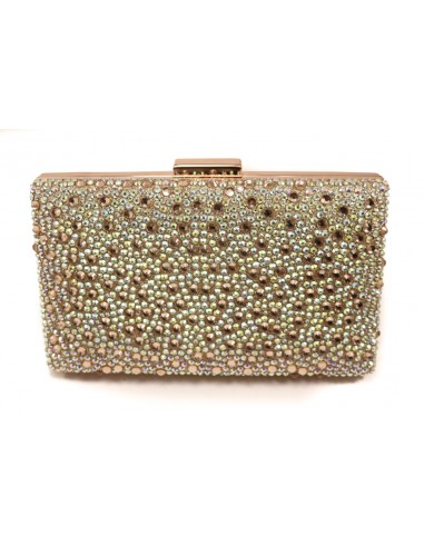 CLUTCH RECTANGULAR STRASS PURPURINA