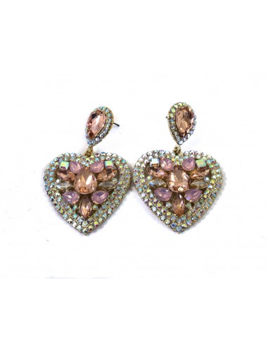 AROS CORAZON STRASS