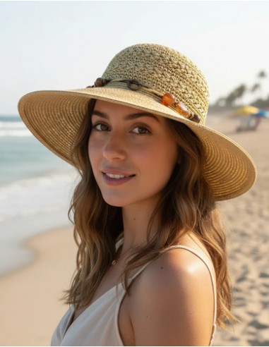 Sombrero Ala Ancha Rayada Playero...