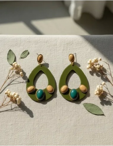 Aros Zarcillos Ovalos Con Piedras...