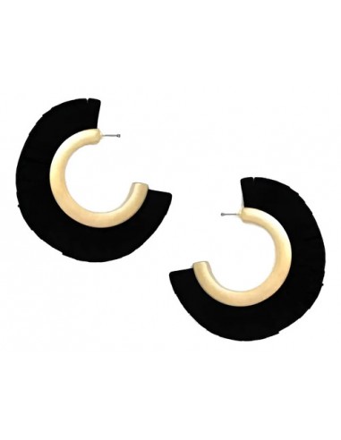 Argollas Pvc Con Metal Negro...
