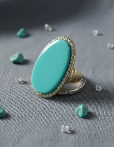 Anillo Piedra Turquesa Extensible...