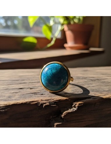 Anillo Cabullon Verde Regulable Para...
