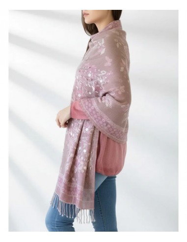 Pashmina Bufandon Pura Lana Bordada...