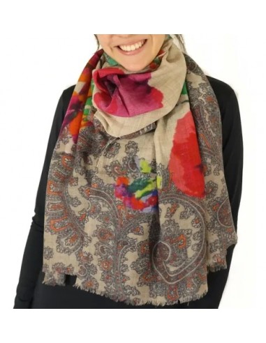Pashmina Floreada Multicolor...