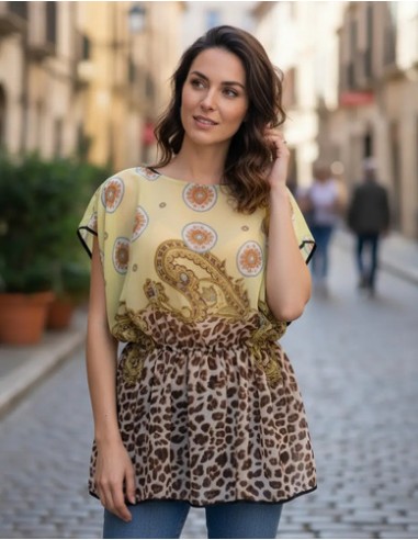 Blusa Atigrada Amarilla Importada...