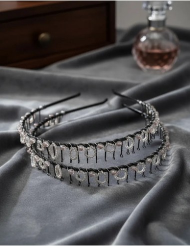 Vincha De Metal Tiara Con Canutillos...