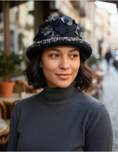 Sombrero Cloche Pura Lana Italianos...