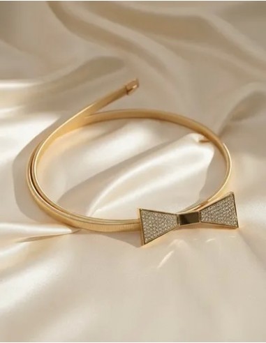 Cinto Dorado Moño Con Strass Novias...