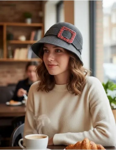 Sombrero Cloche Pura Lana Italiano...