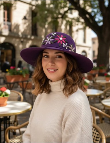Capelina Violeta  Pura Lana Italianas...