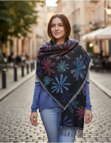 Pashmina Pura Lana Bordada...
