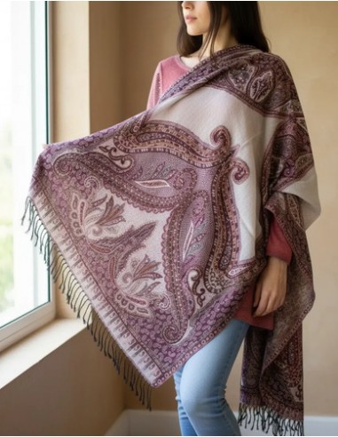 Pashmina Pura Lana Bordada Canutillos...
