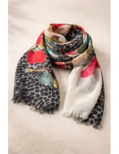 Pashmina Floreada Multicolor Diseño...