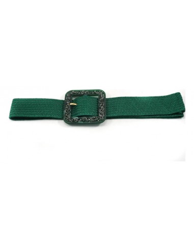 Cinturón Verde Hebilla Resina Con...