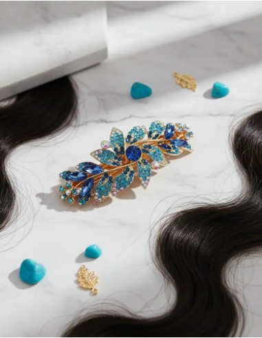 Hebilla Tocado Arreglo Flor Strass...