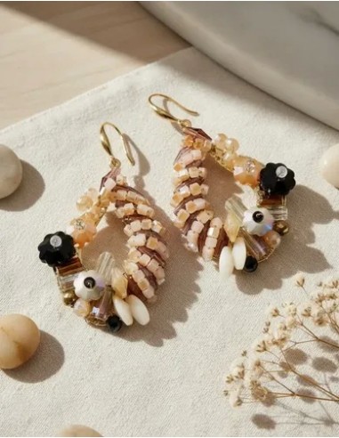Par De Aros Colgante Con Cristales...