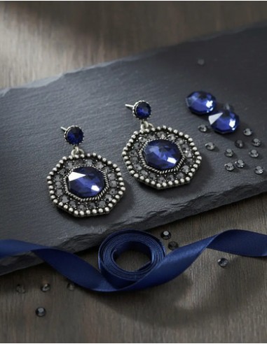 Par De Aros Colgante Con Strass...