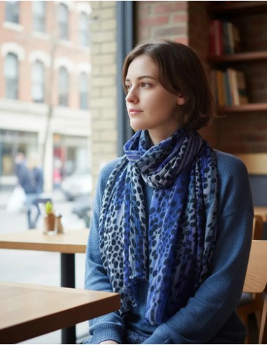 Pashmina Bufanda Italiana Azul...