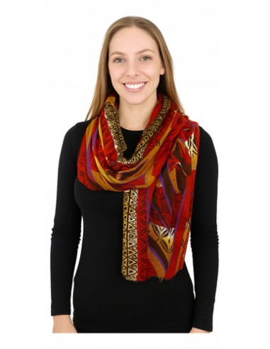 Pashmina Bufanda Italiana Roja Diseño...