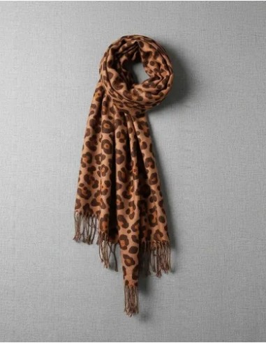 Pashmina Atigrada Italiana Marron...
