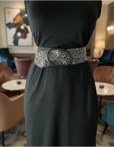 Cinturón Cinto Gamuza Con Strass...