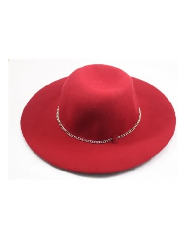 Sombrero Capelina Roja Cadena Calidad...