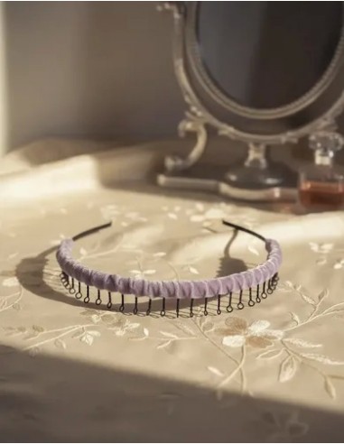 Vincha Tiara Peine Metal Lila Con...