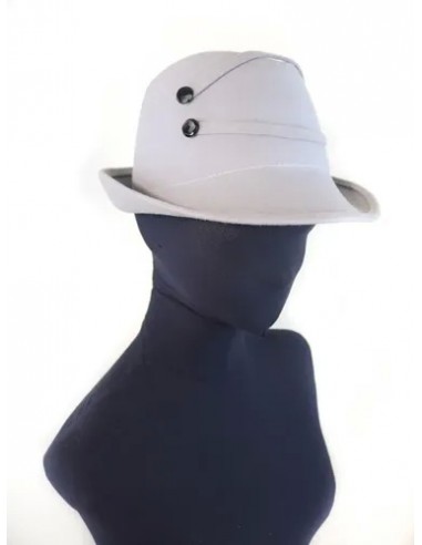 Sombrero Gris Fedora Pura Lana Lazo 2...