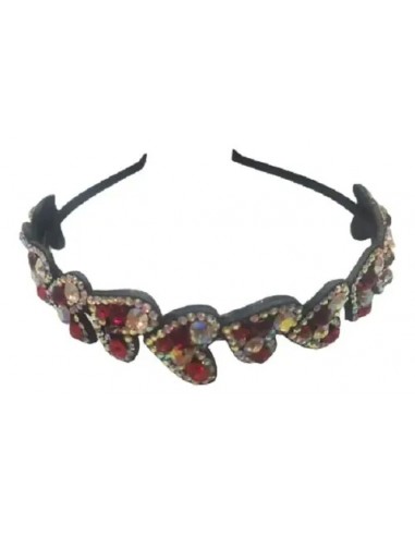 Vincha Velvet Arreglo Negra Strass...