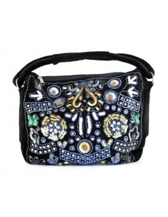 CARTERA DE TERCIOPELO BORDADA