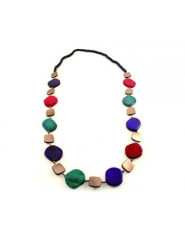 COLLAR MULTICOLOR CUENTAS BRONCES