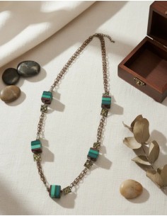 Collar Doble Cadena Largo...